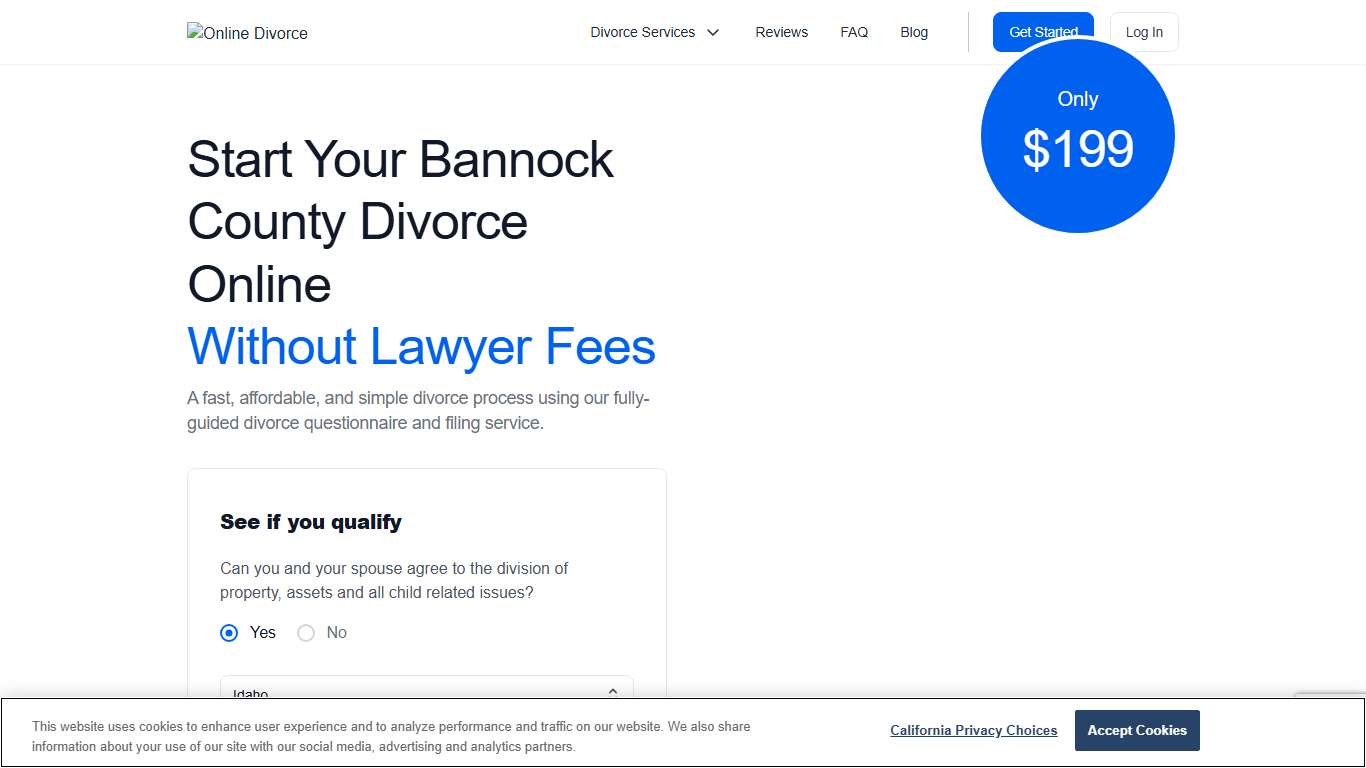 Bannock County, ID Divorce Court Info & Filing | Online Divorce